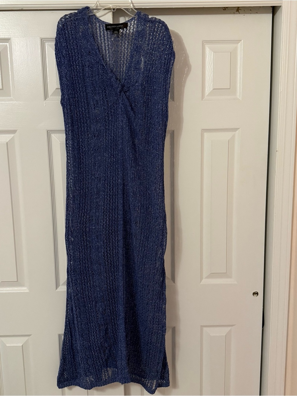 Colleen Lopez Blue Knit Maxi Dress